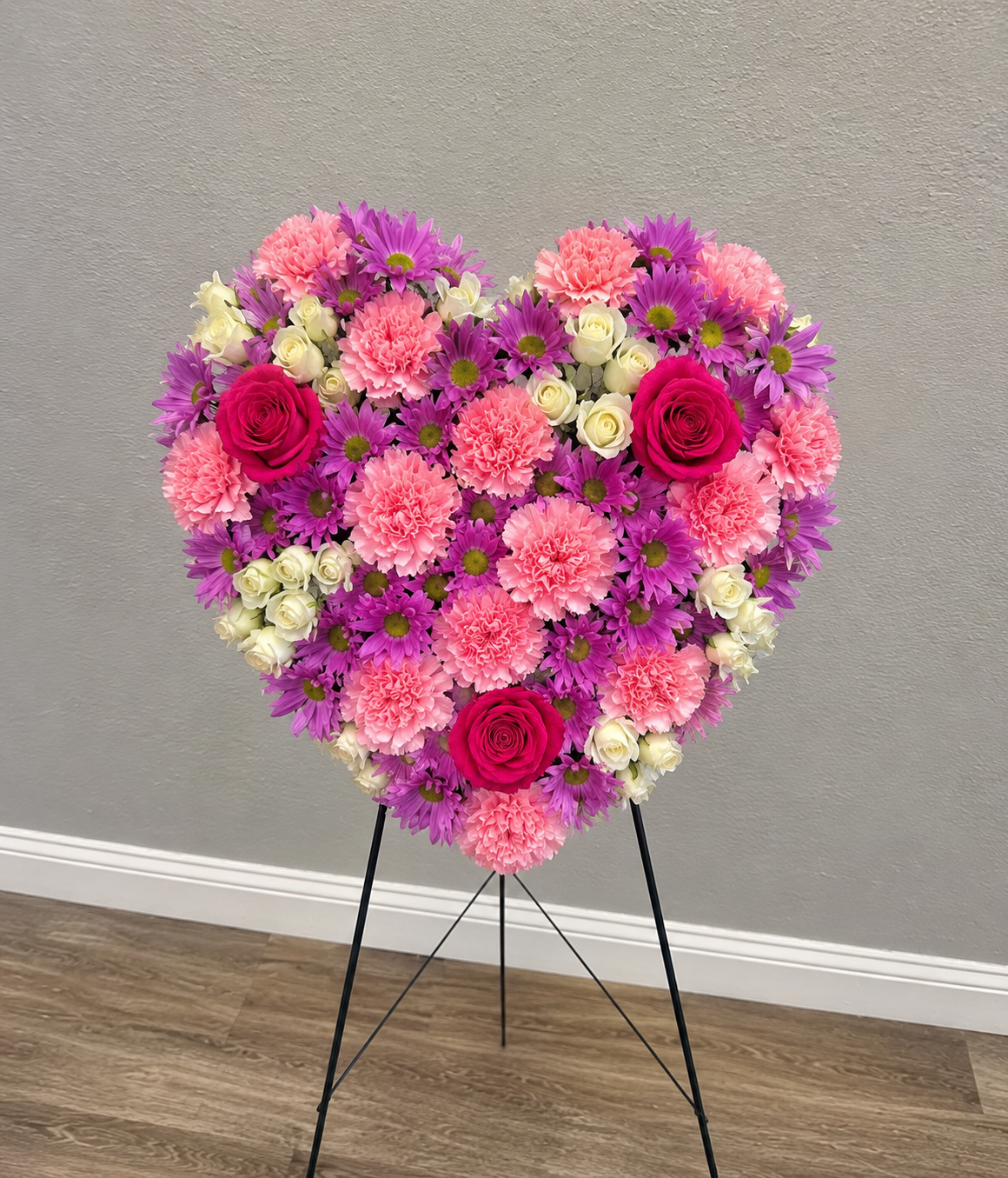 Blushing Garden Heart Tribute