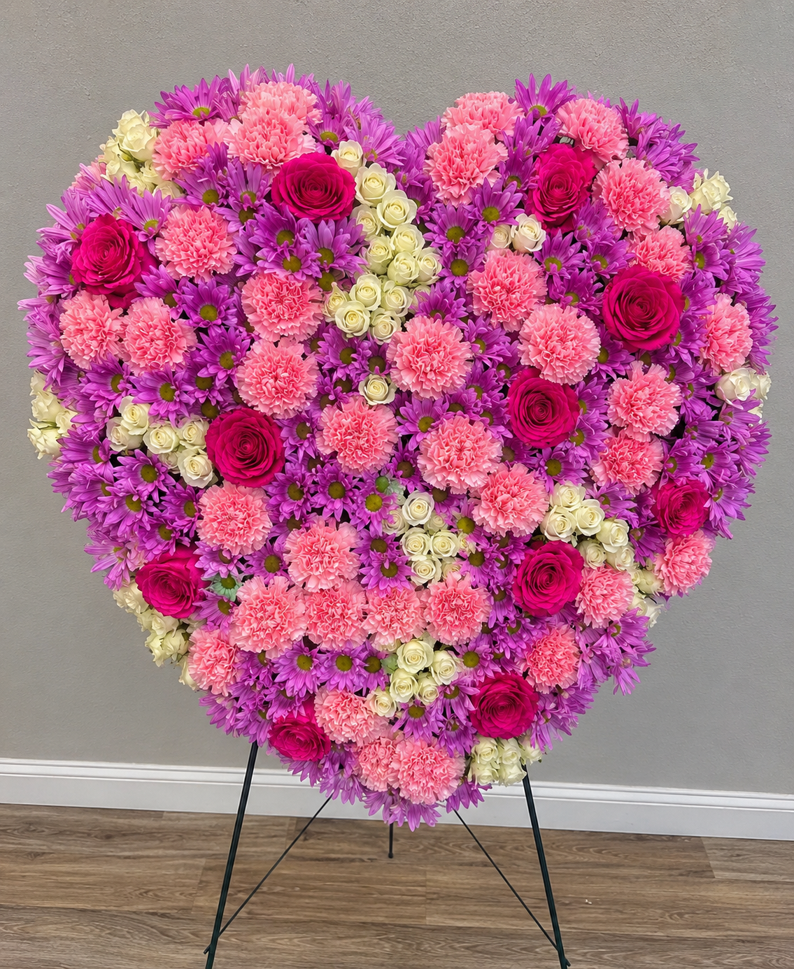Blushing Garden Heart Tribute