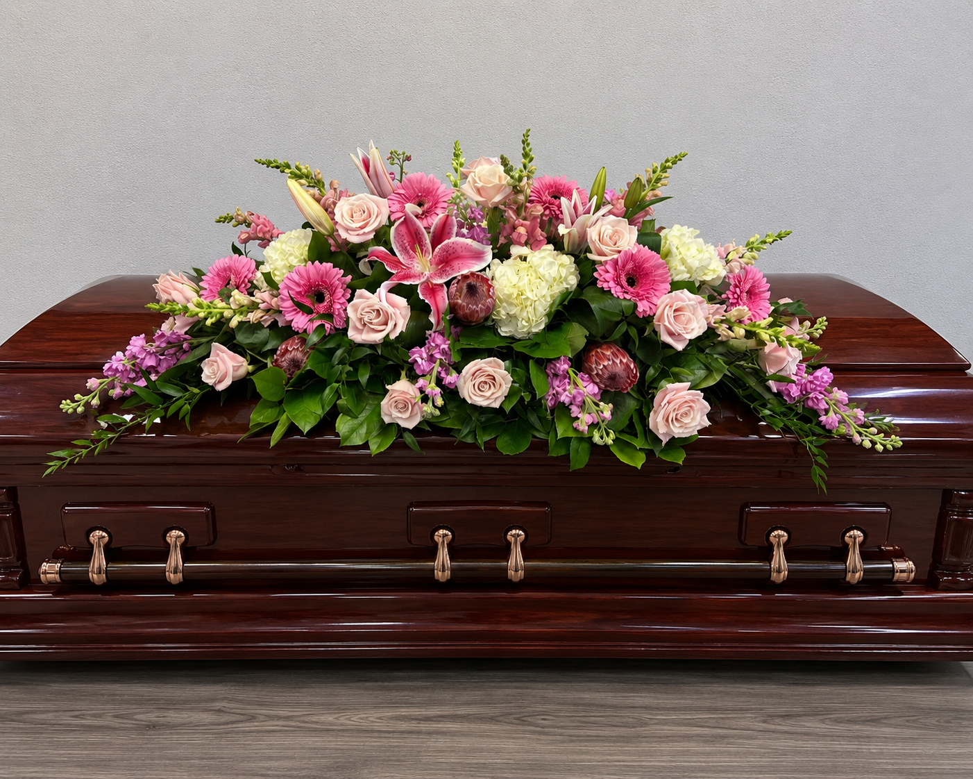Blush Garden Casket Spray