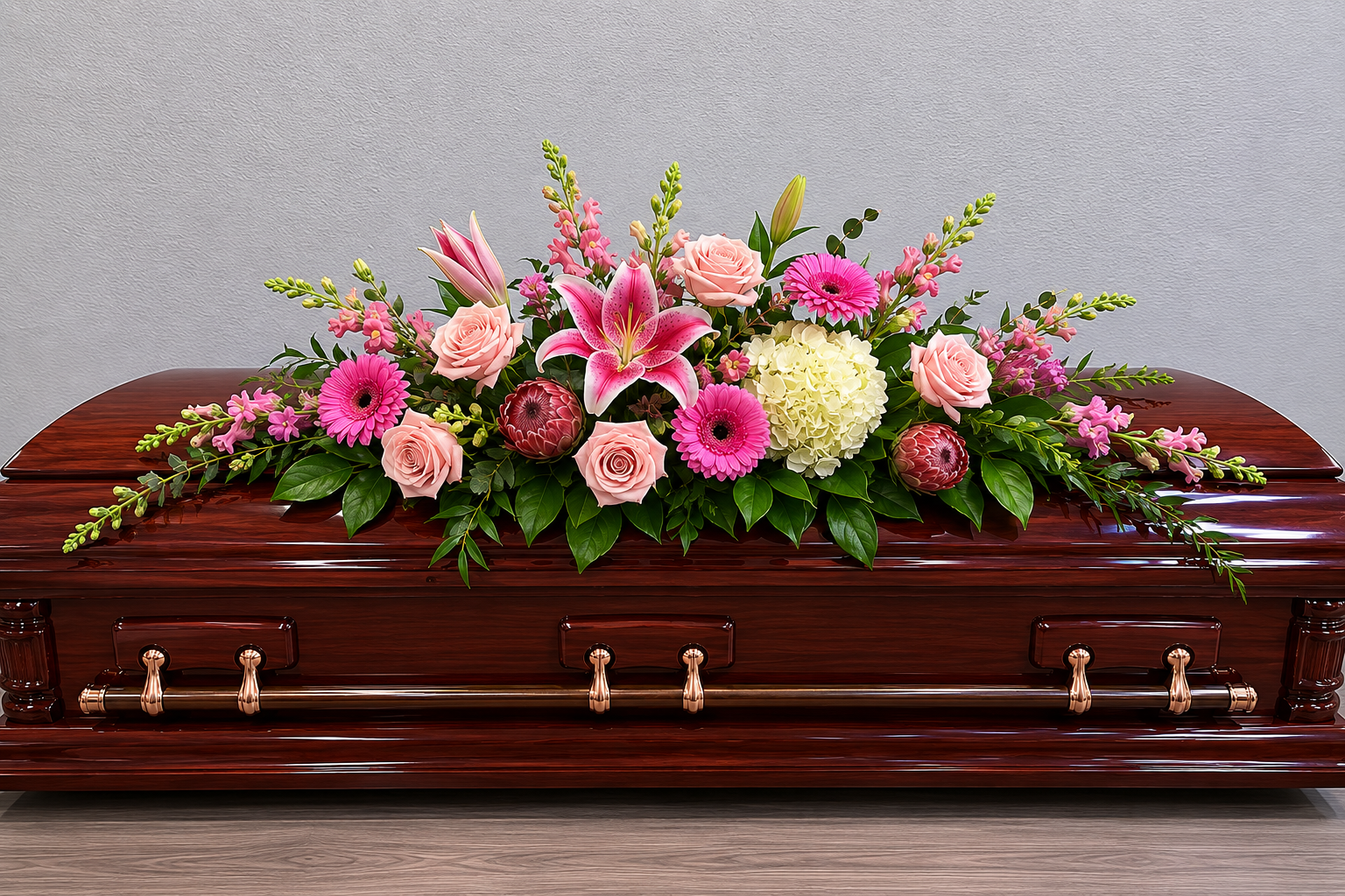 Blush Garden Casket Spray