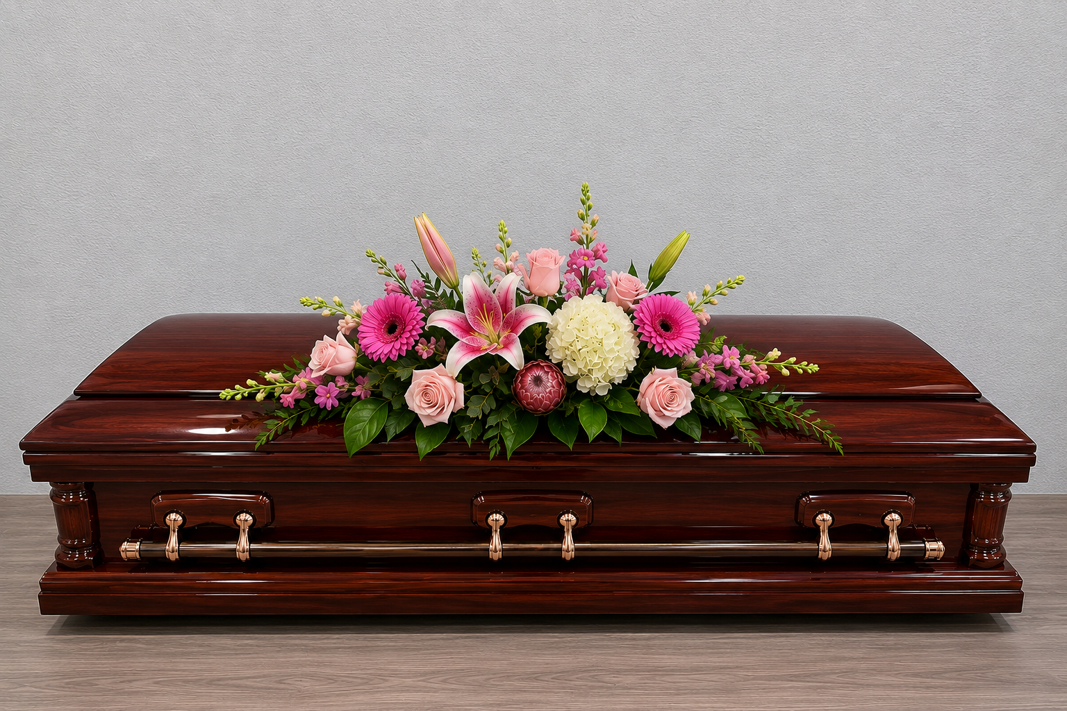 Blush Garden Casket Spray