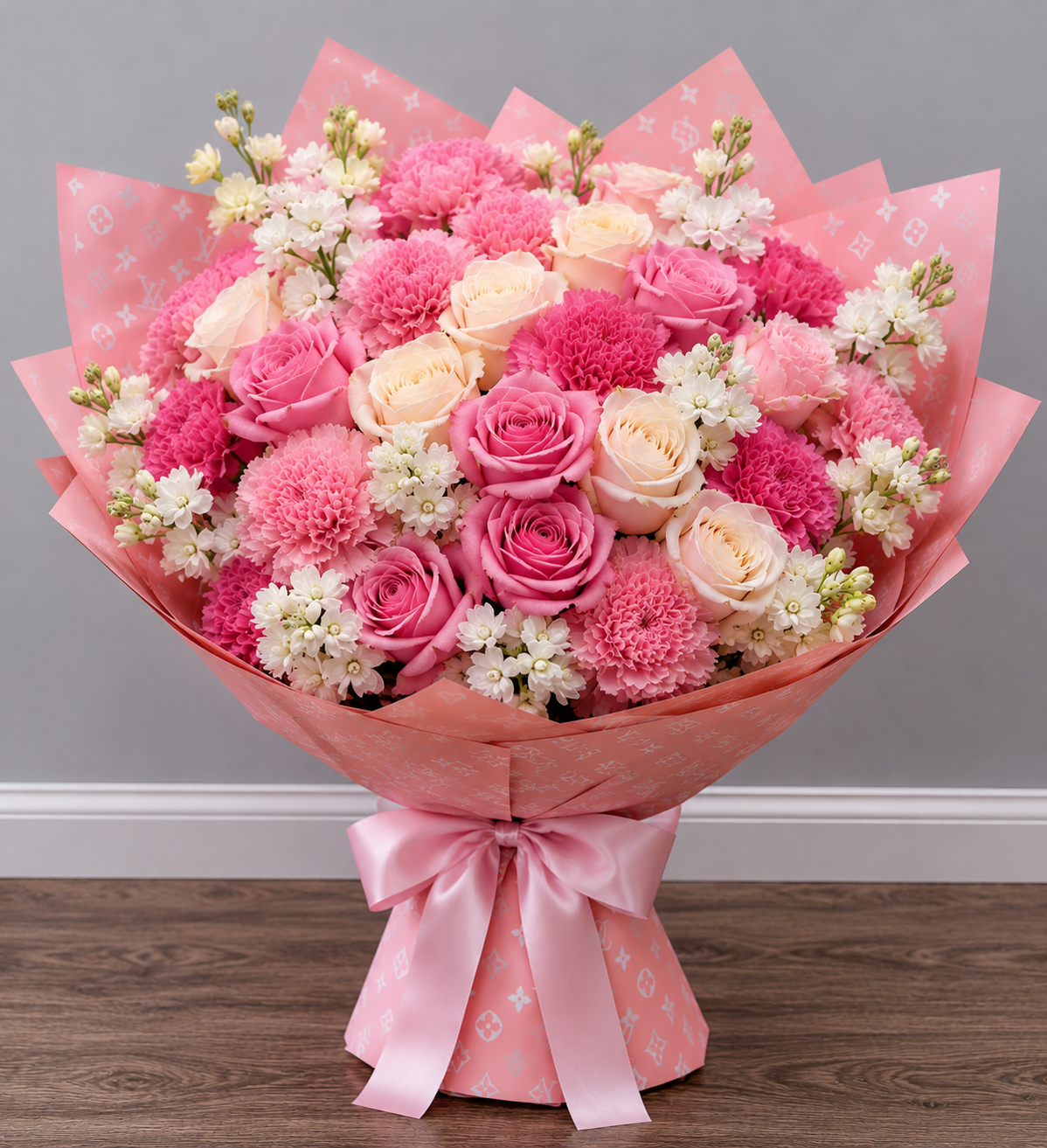 Pink Champagne Garden Bouquet