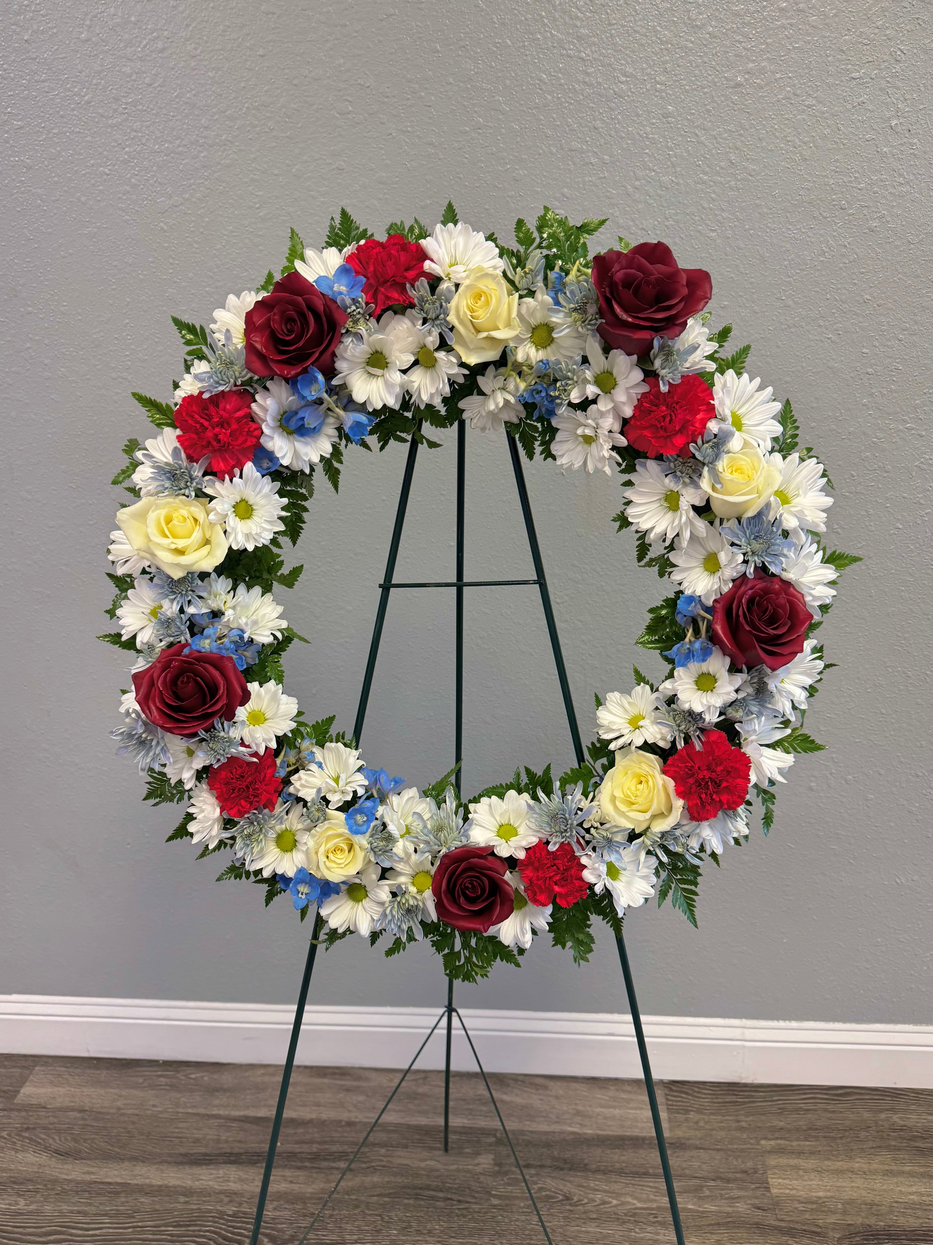 Patriotic Grace Sympathy Wreath