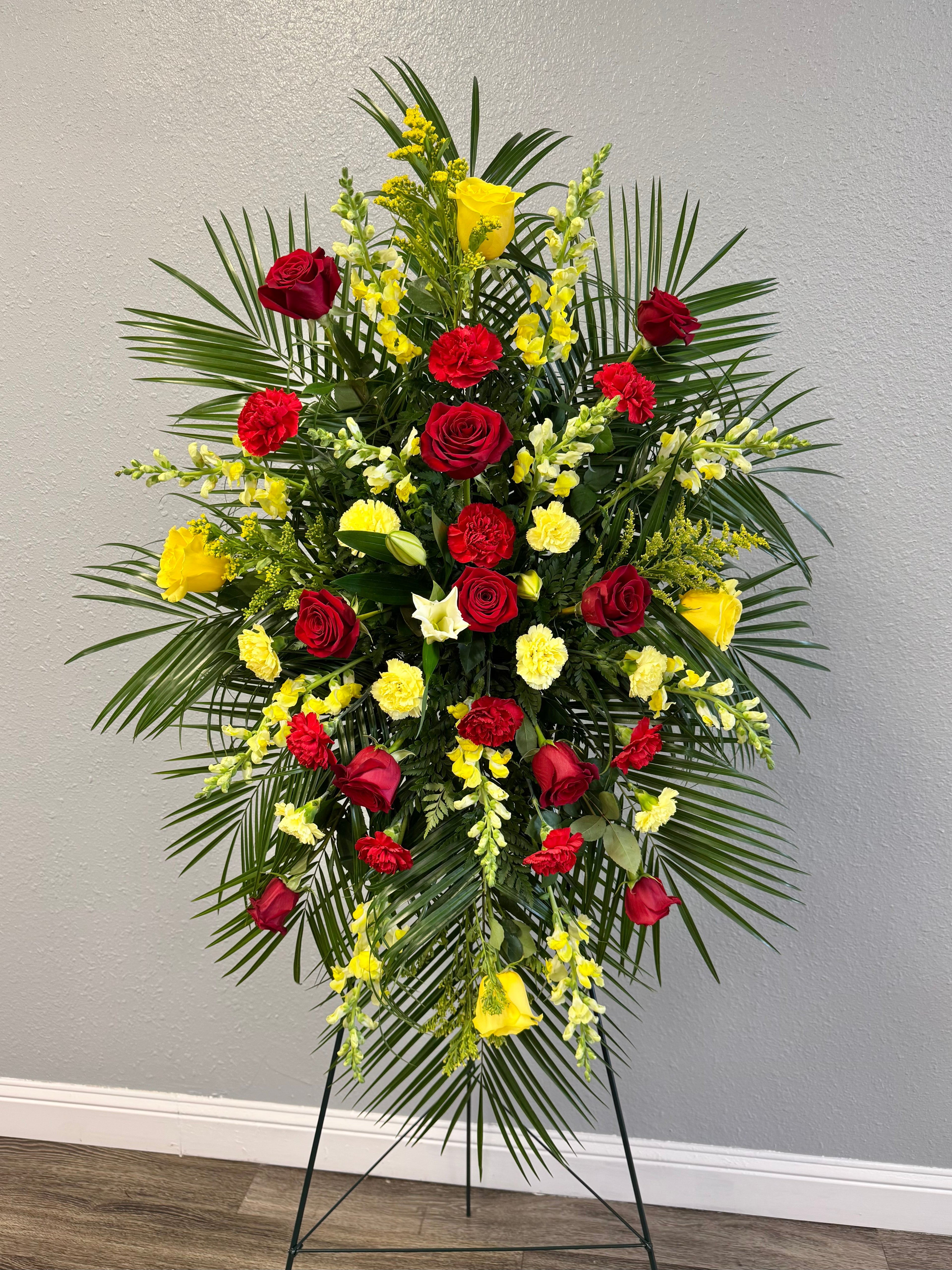 Golden Tribute Standing Spray