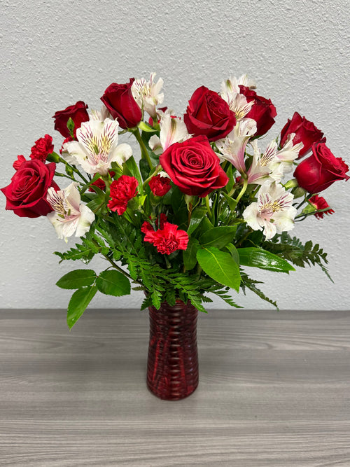 Classic Crimson Rose Bouquet
